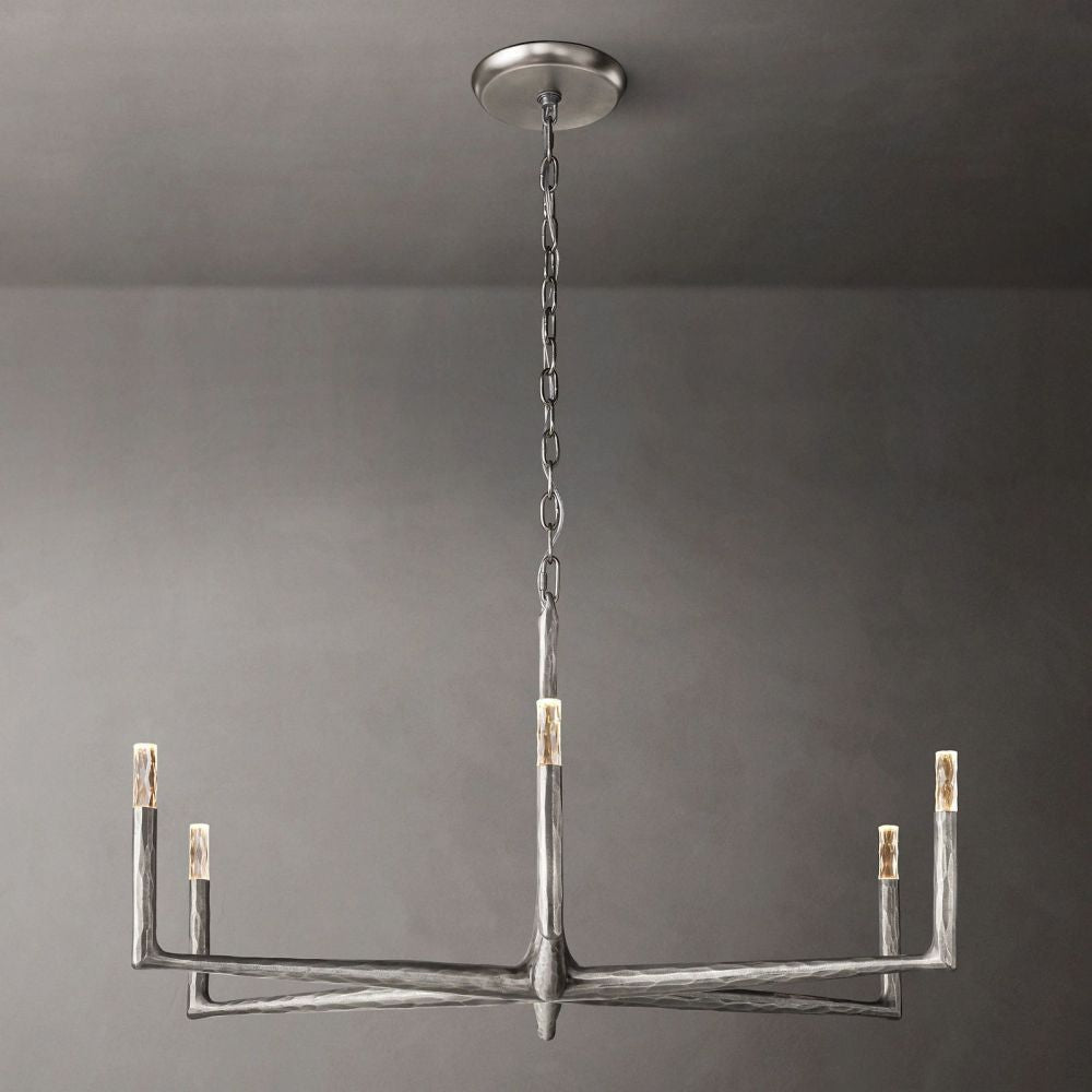 Thaddeus Forged Round Chandelier-VaseLamps