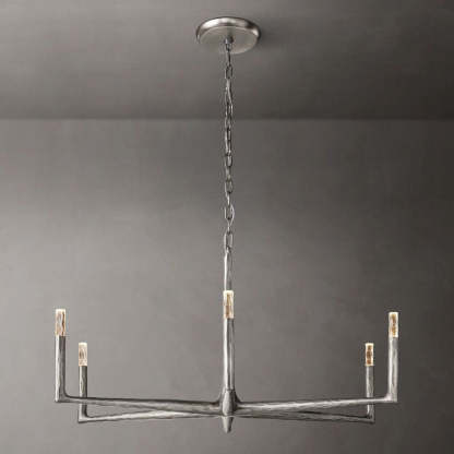 Thaddeus Forged Round Chandelier-VaseLamps