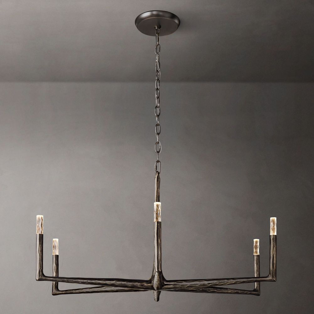 Thaddeus Forged Round Chandelier-VaseLamps