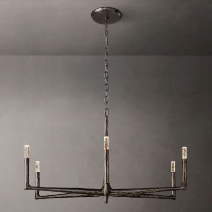 Thaddeus Forged Round Chandelier-VaseLamps