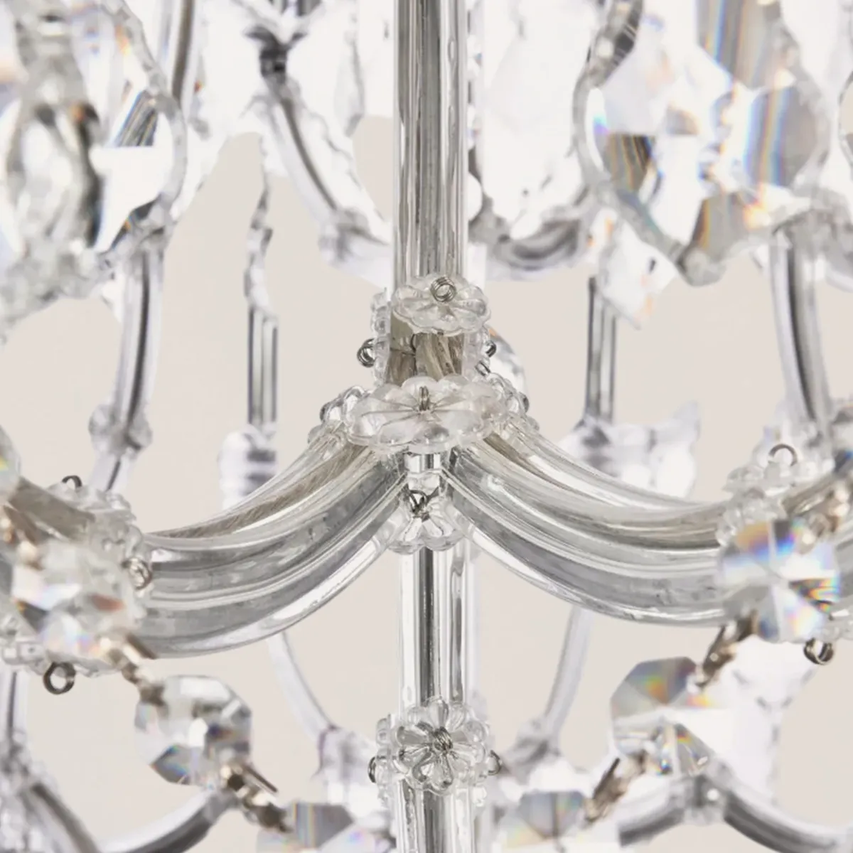 19TH C. Clear Royal Cut Crystal Round Chandelier 60"-VaseLamps