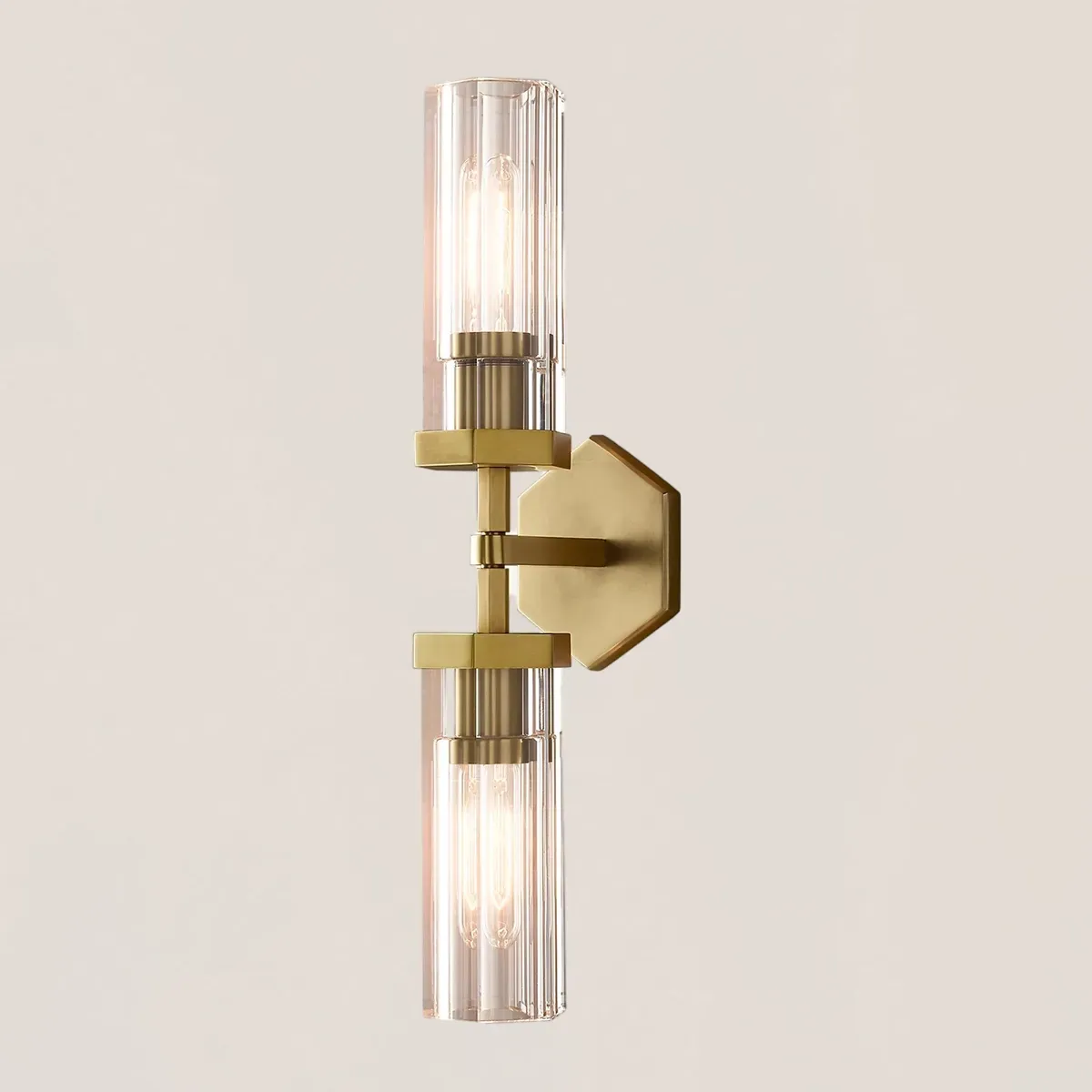 Lambeth Hexagonal Linear Short Wall Sconce-VaseLamps
