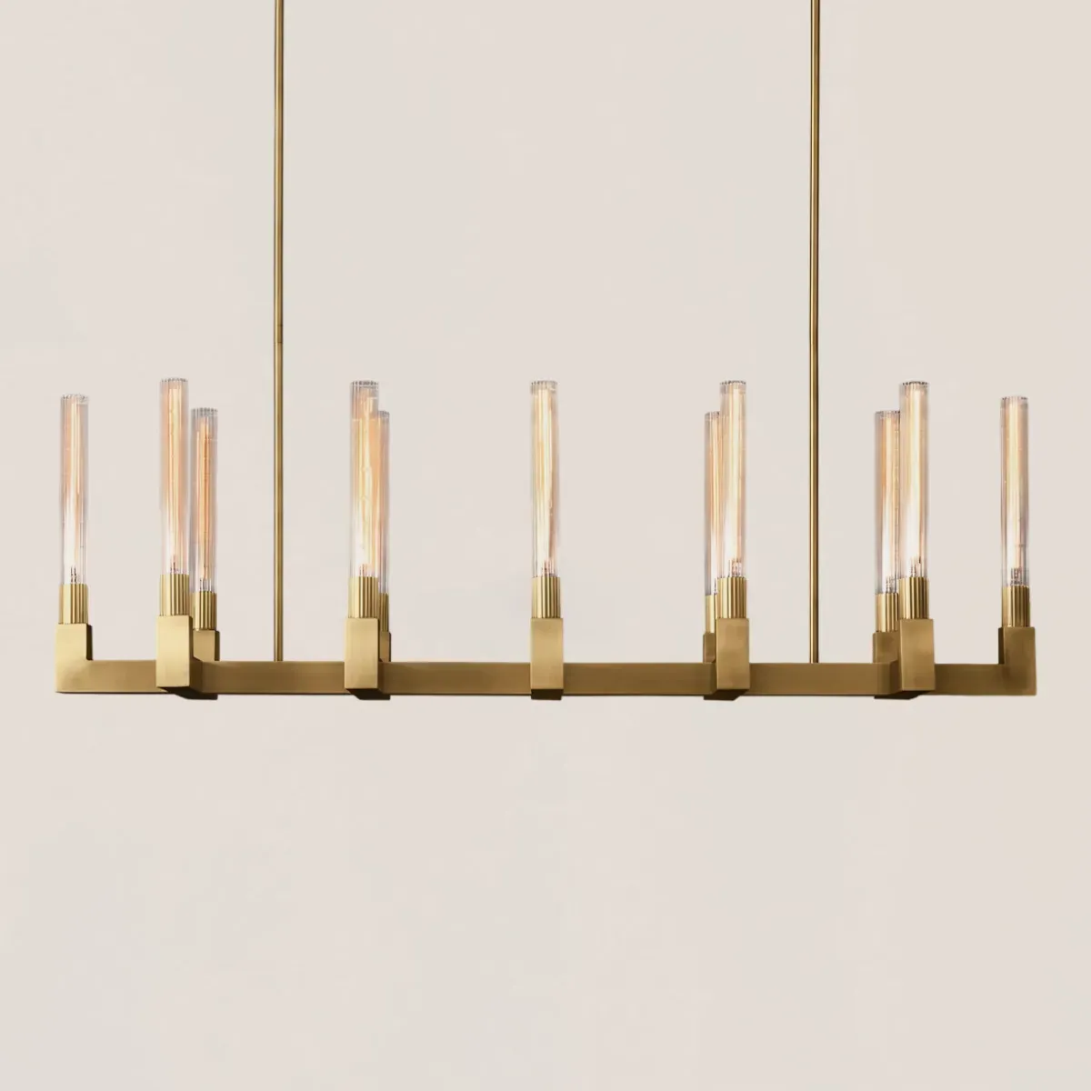 Cannele Glass Linear Chandelier-VaseLamps