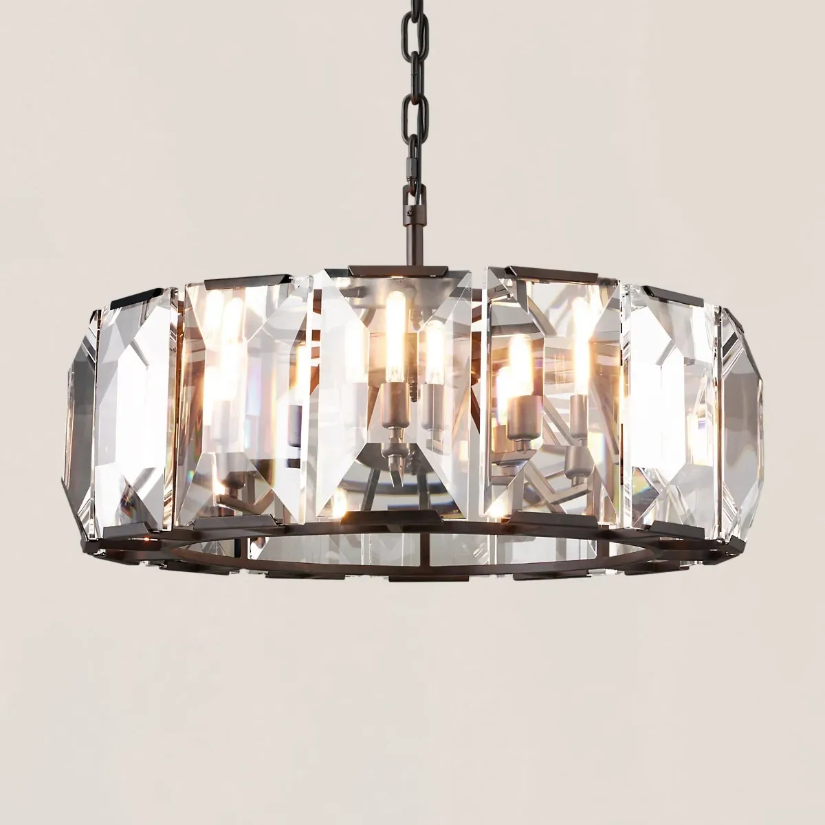 Harlow Crystal Round Chandelier-VaseLamps
