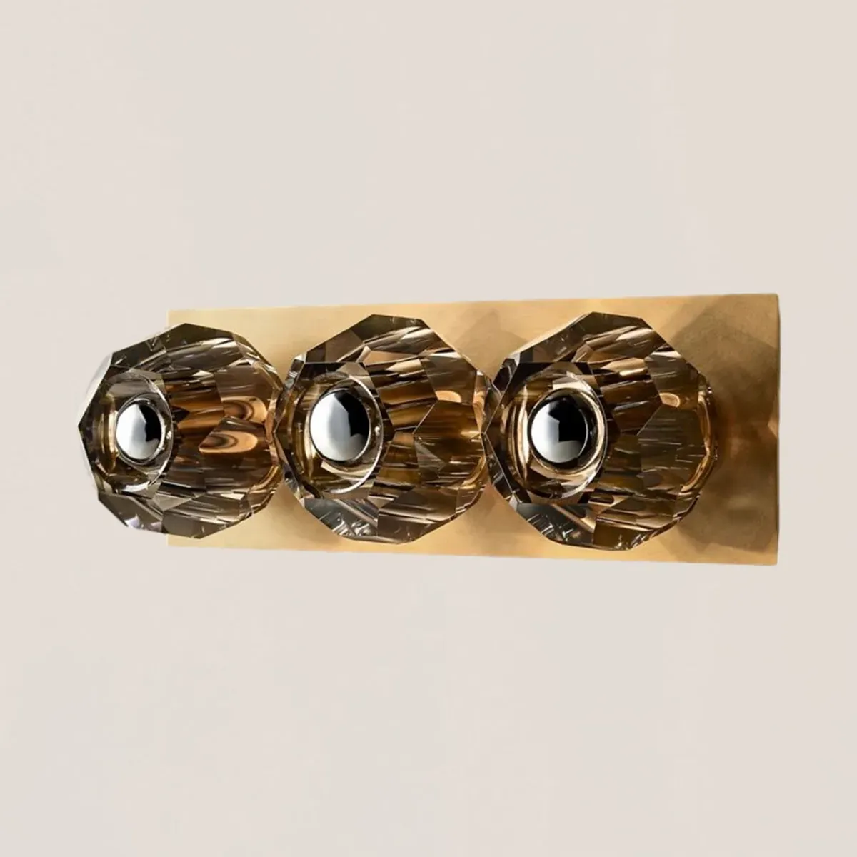 Boule De Crystal Smoke Linear Short Wall Sconce-VaseLamps