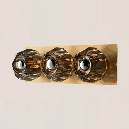 Boule De Crystal Smoke Linear Short Wall Sconce-VaseLamps