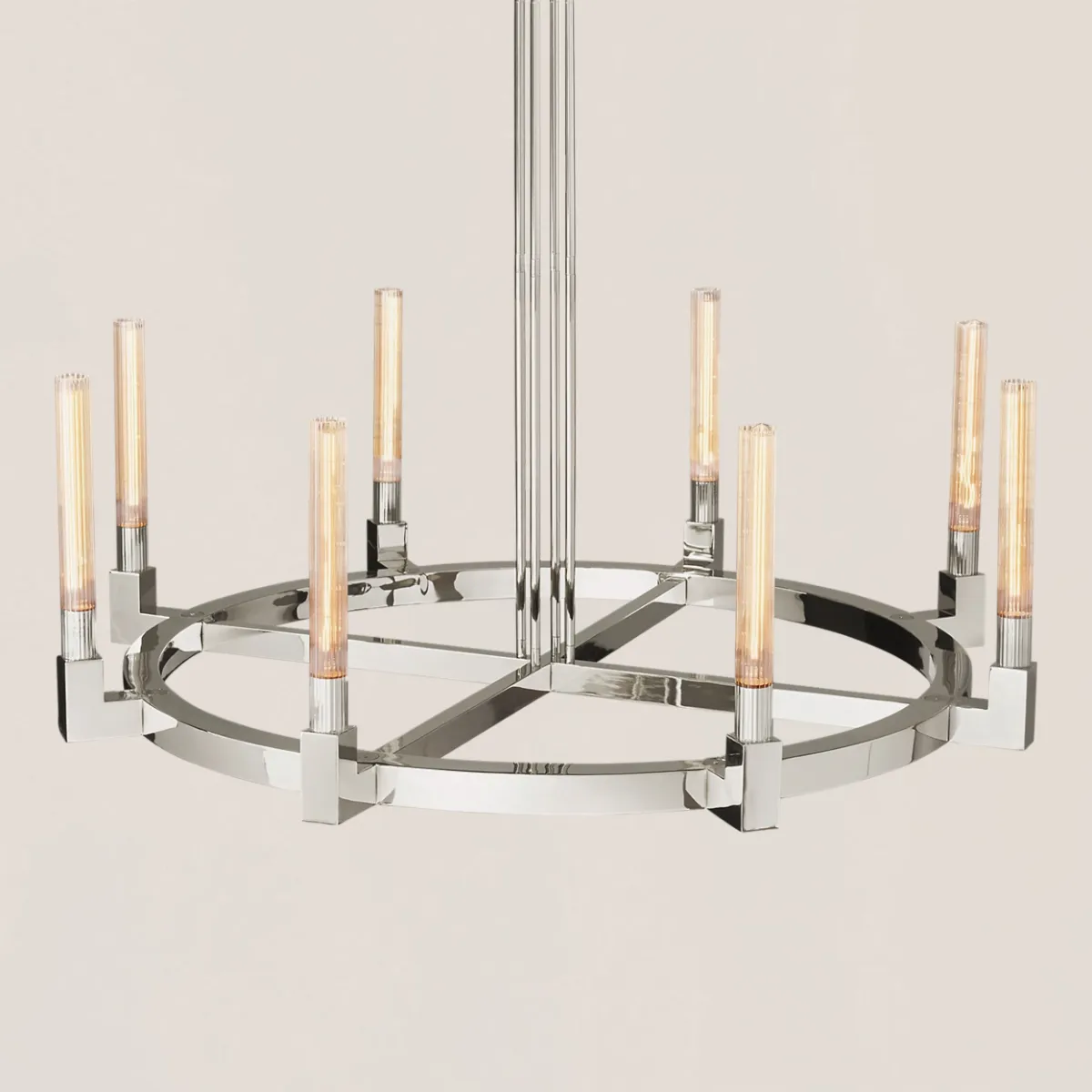 Cannele Glass Round Chandelier-VaseLamps