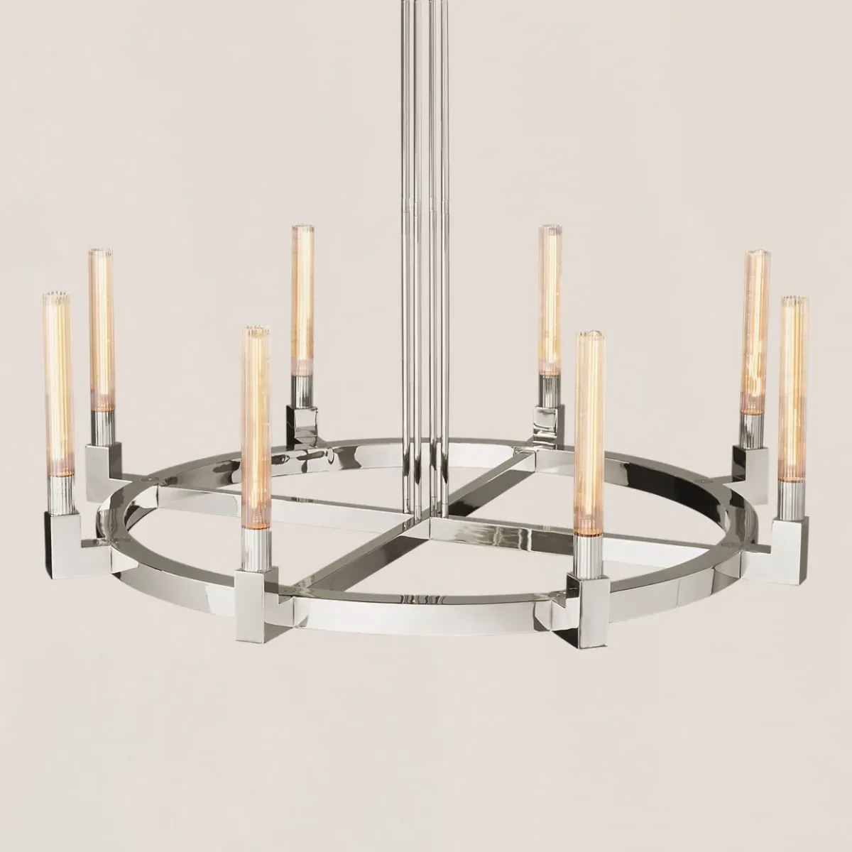 Cannele Glass Round Chandelier-VaseLamps