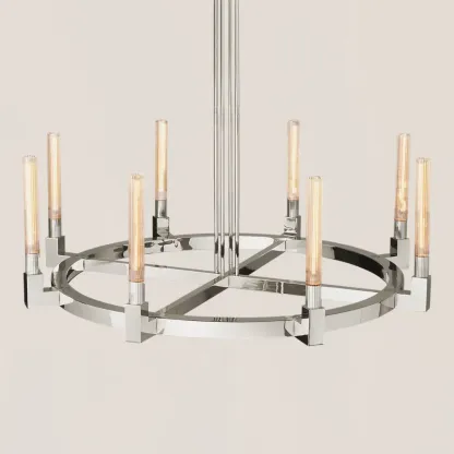 Cannele Glass Round Chandelier-VaseLamps