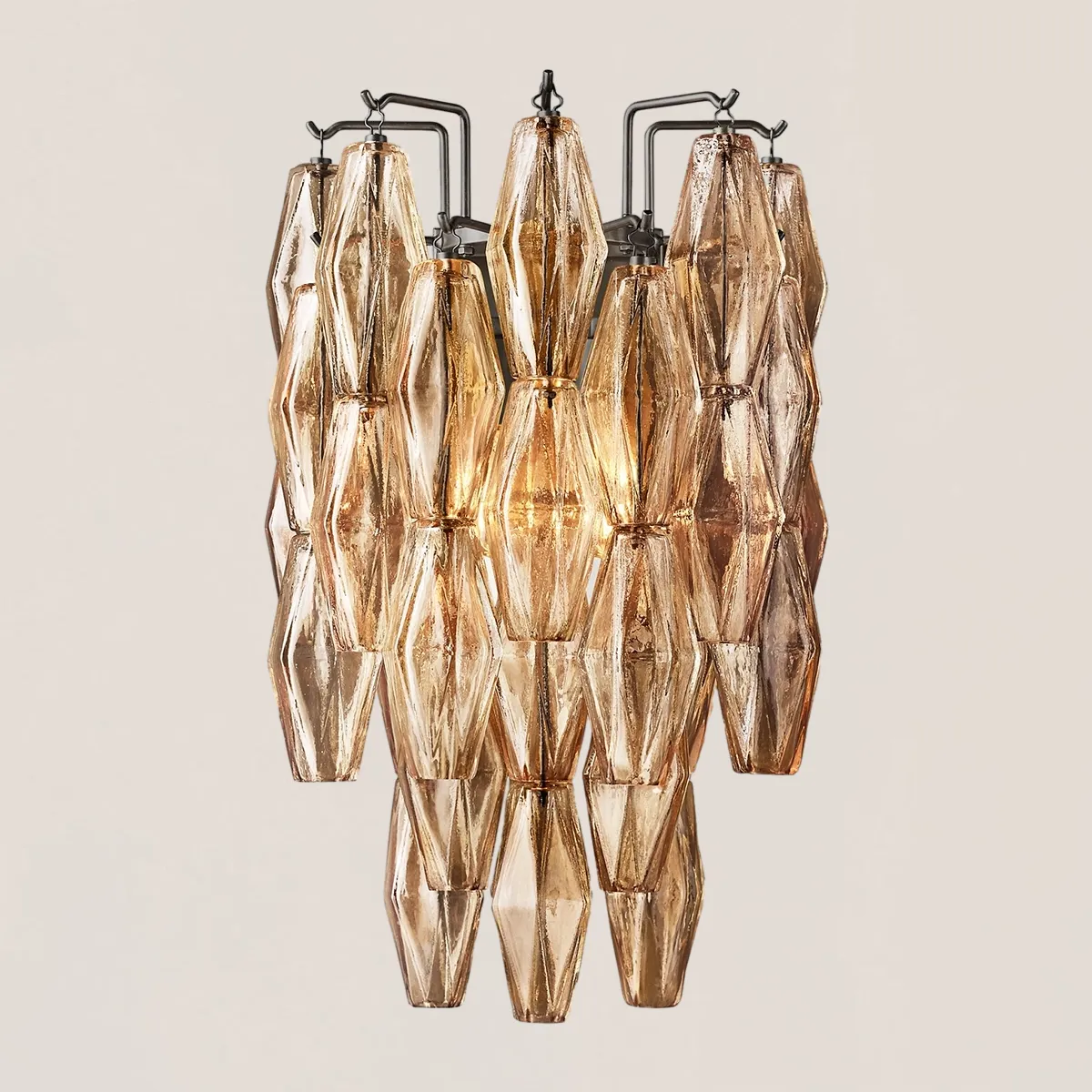 Chiara Glass Short Wall Sconce-VaseLamps