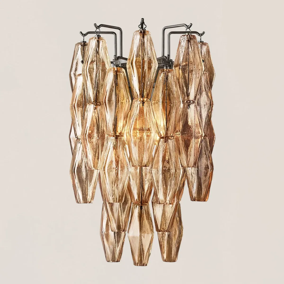 Chiara Glass Short Wall Sconce-VaseLamps