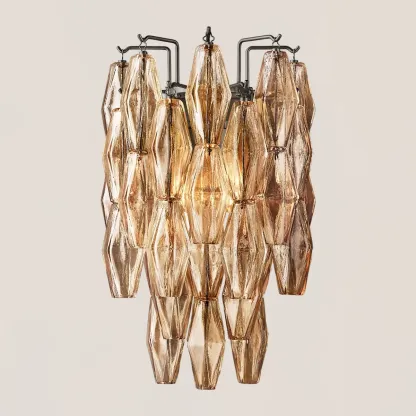 Chiara Glass Short Wall Sconce-VaseLamps