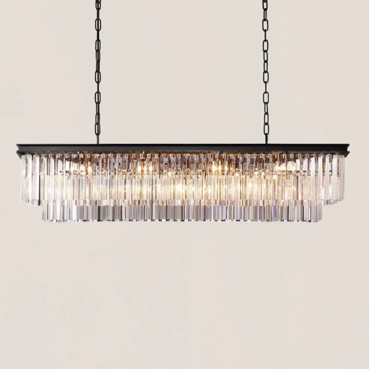 1920s Odeon Rectangular Chandelier-VaseLamps