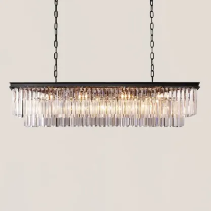 1920s Odeon Rectangular Chandelier-VaseLamps