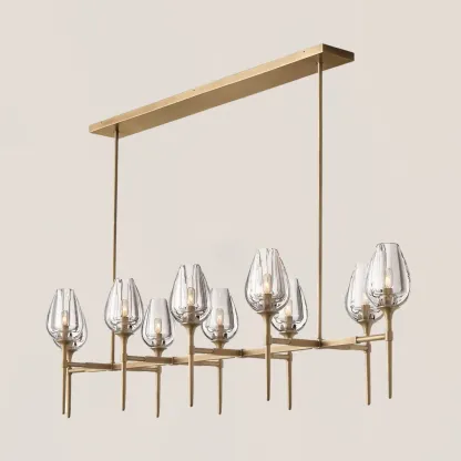 Tulip Crystal Linear Chandelier-VaseLamps