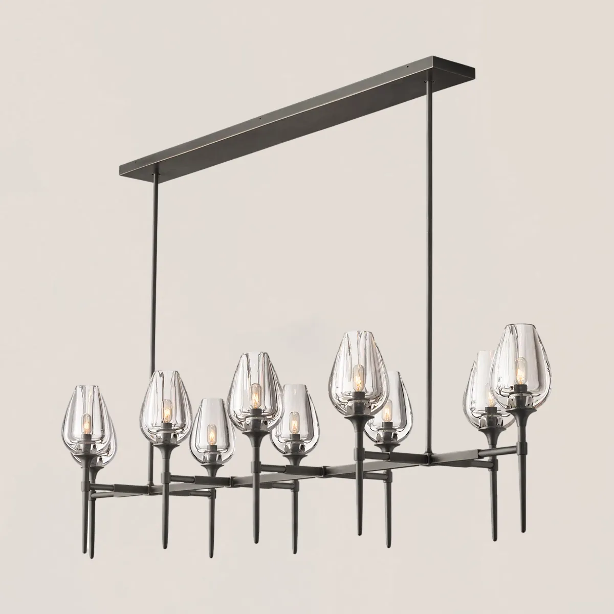 VASELAMPS - Crystal Linear Chandelier 52"/65"