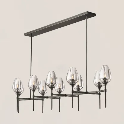 Tulip Crystal Linear Chandelier-VaseLamps