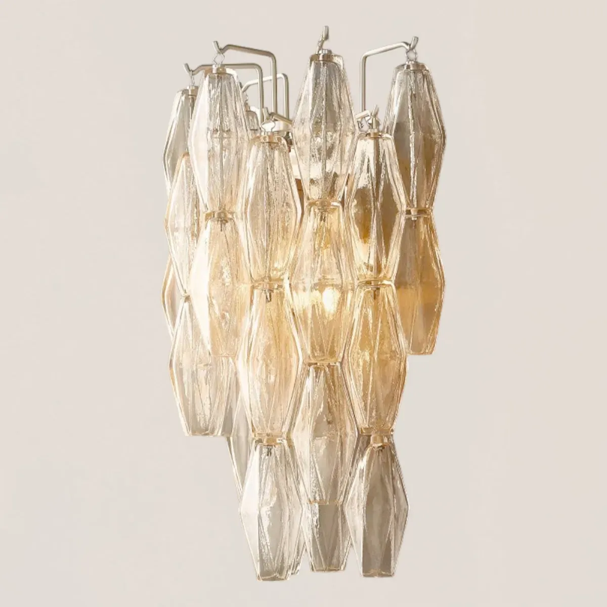 Chiara Glass Short Wall Sconce-VaseLamps