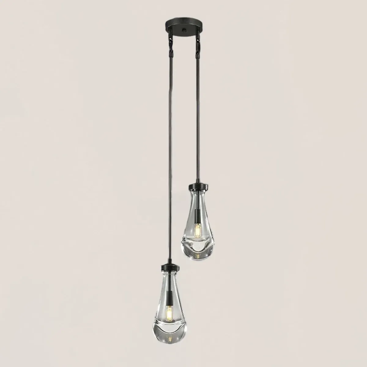 Raindrop Rod Round Chandelier-VaseLamps