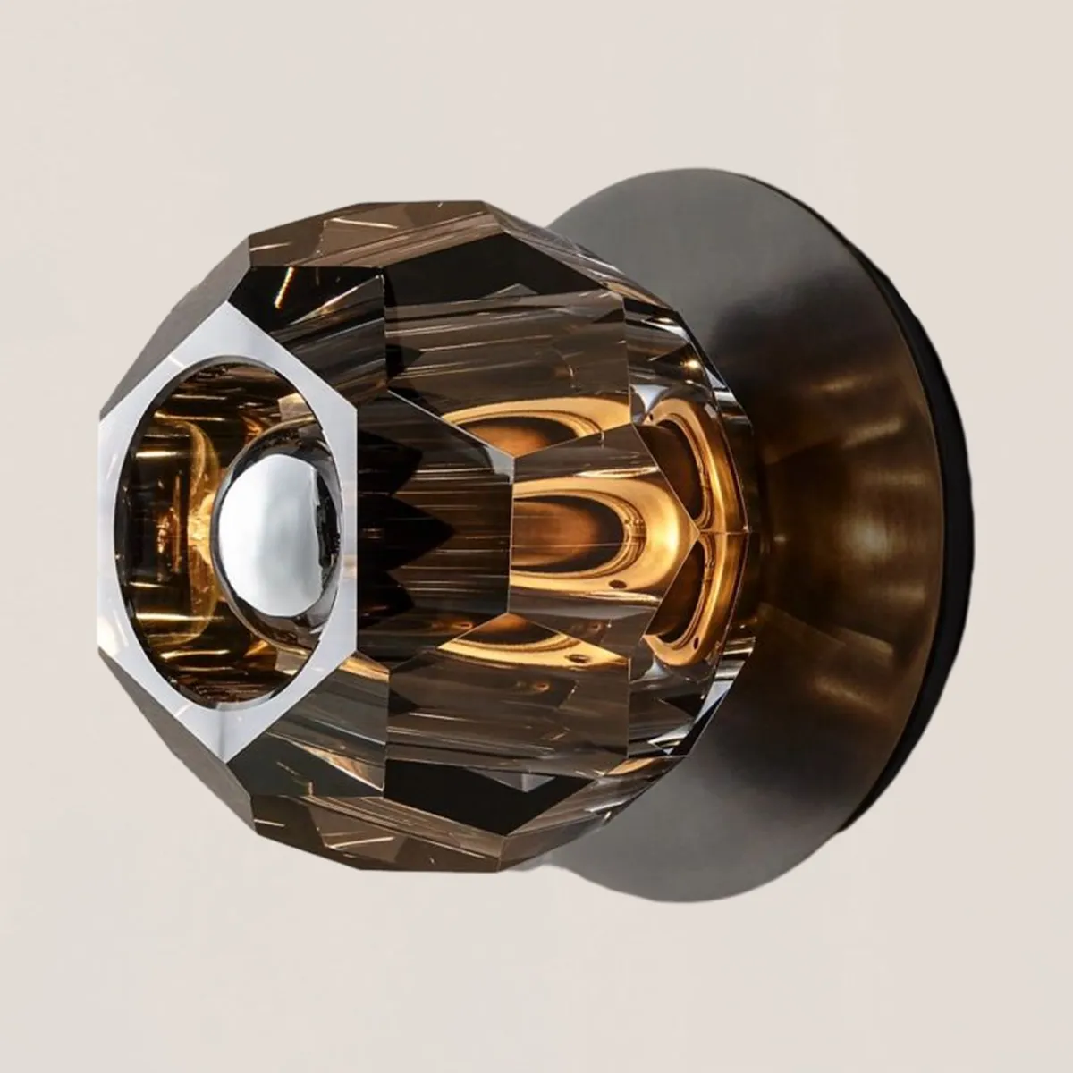 Boule De Crystal Smoke Petite Wall Sconce-VaseLamps