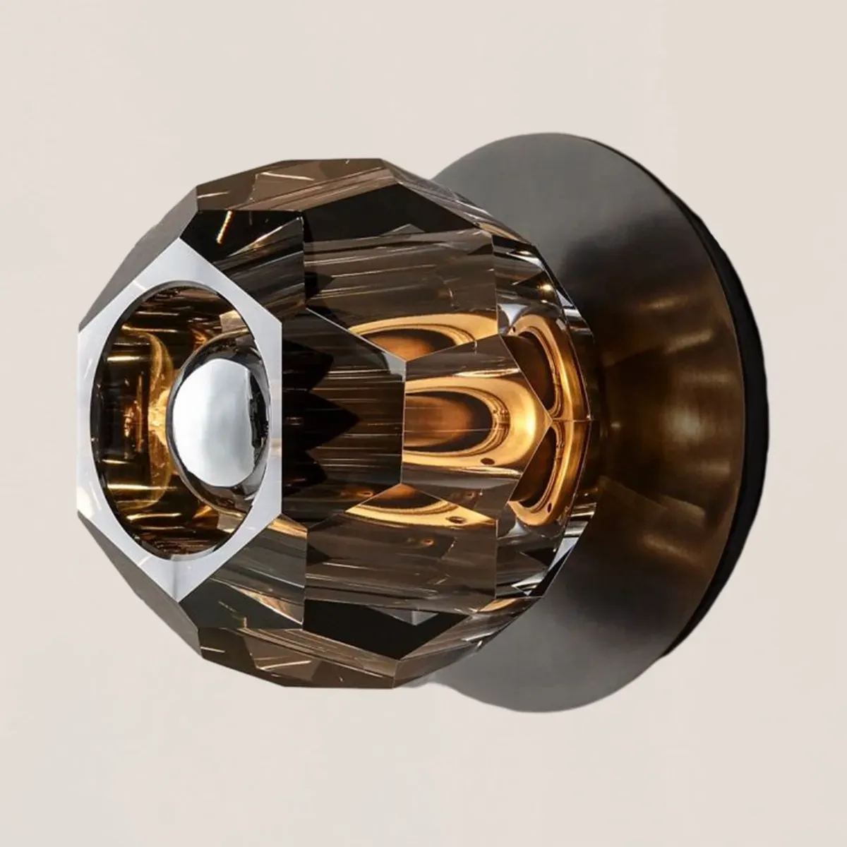 Boule De Crystal Smoke Petite Wall Sconce-VaseLamps