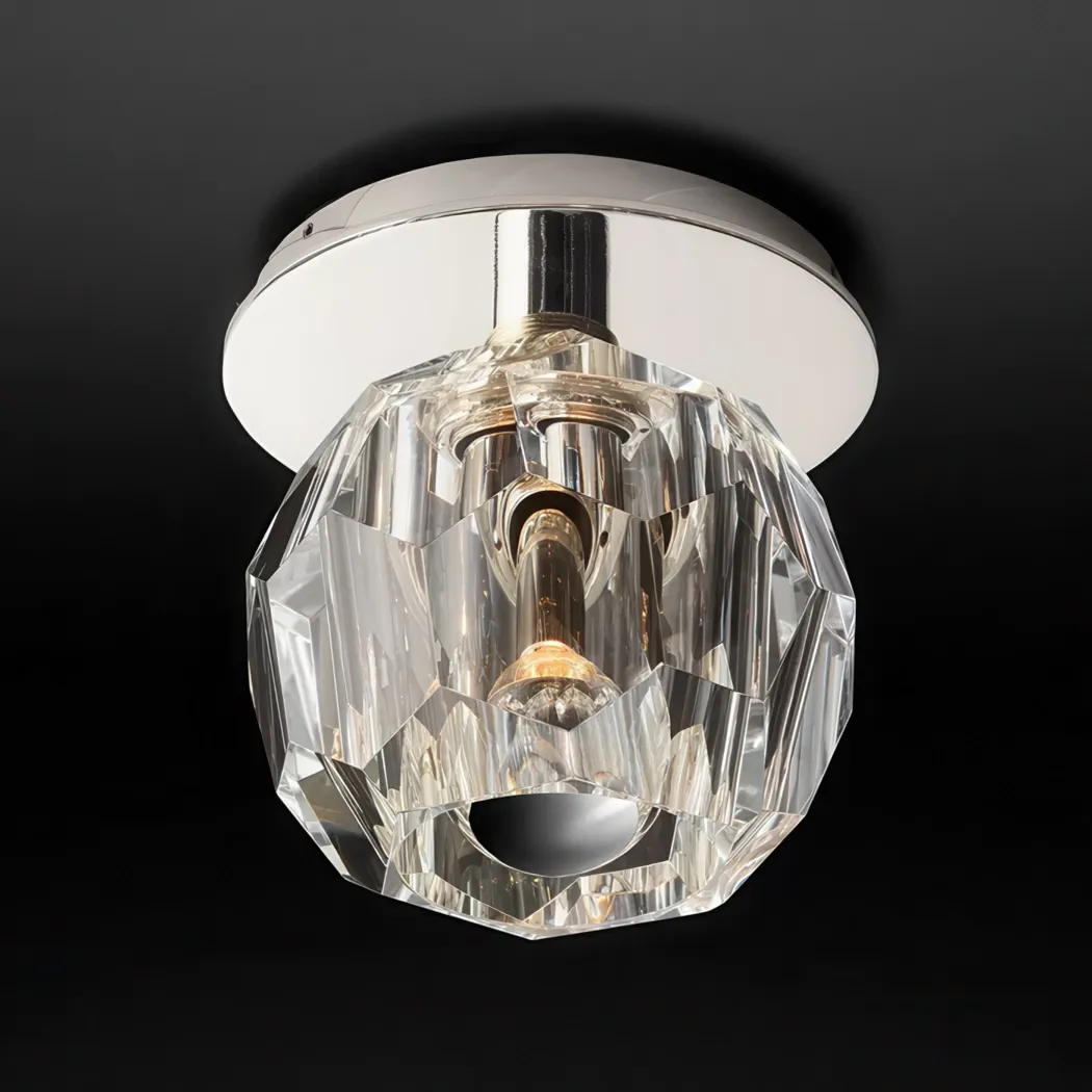 Boule De Cristal Glass Flushmount