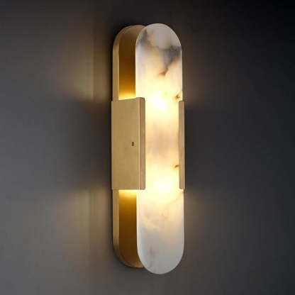 Alabaster Brass Wall Sconce-VaseLamps