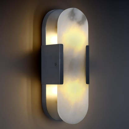 Alabaster Brass Wall Sconce-VaseLamps