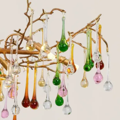 VASELAMPS - Colorful Crystal Glass Linear Branch Chandelier-VaseLamps