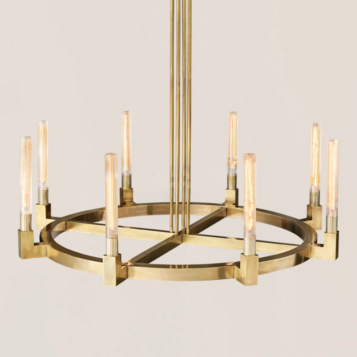 Cannele Glass Round Chandelier-VaseLamps
