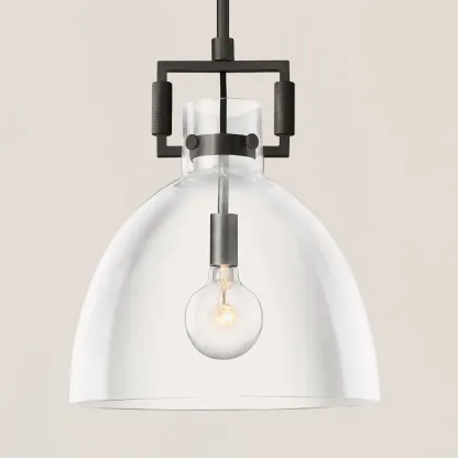 Machinist Glass Cloche Pendant-VaseLamps