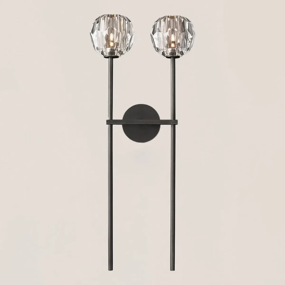 Boule De Crystal Double Grand Wall Sconce-VaseLamps