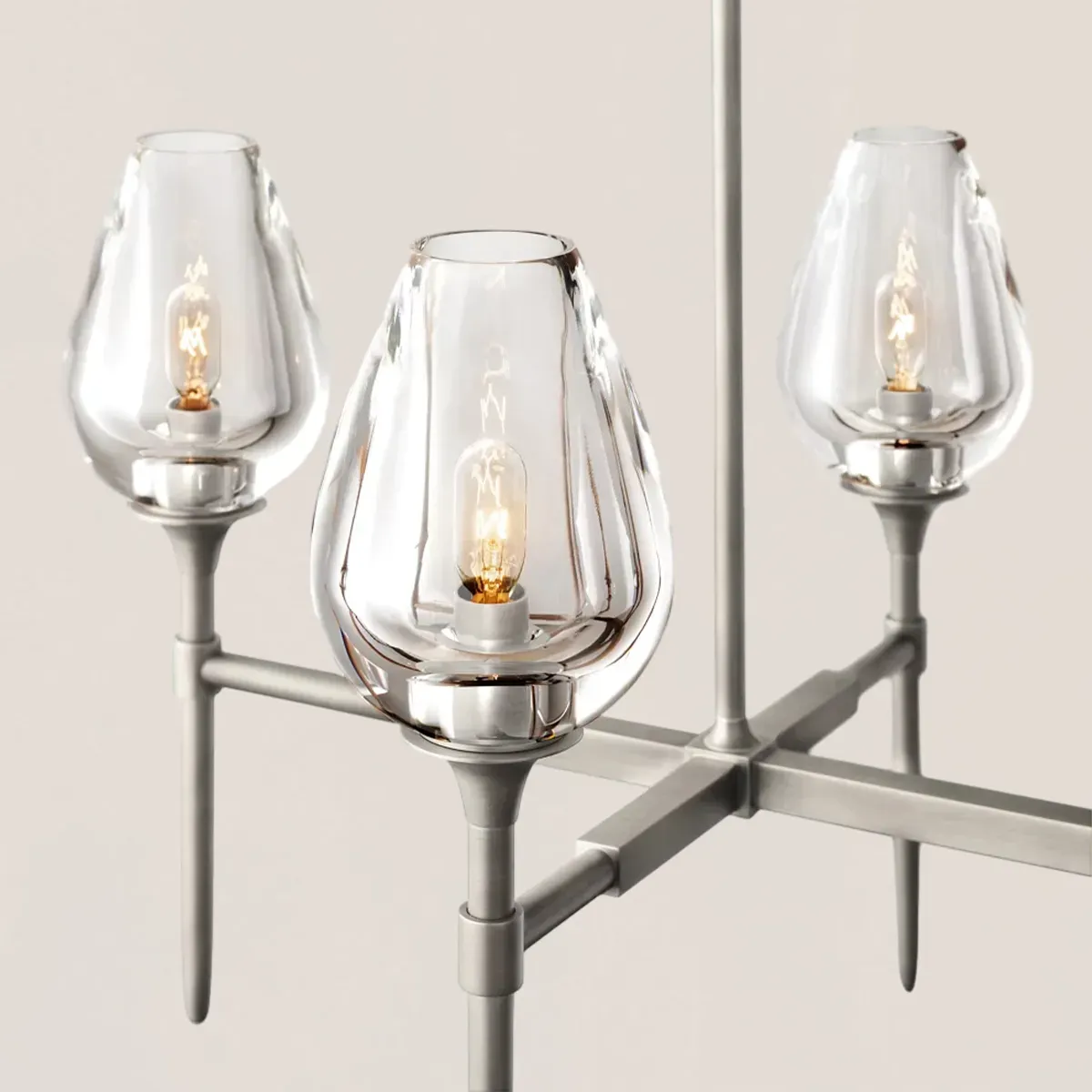 Tulip Crystal Linear Chandelier-VaseLamps