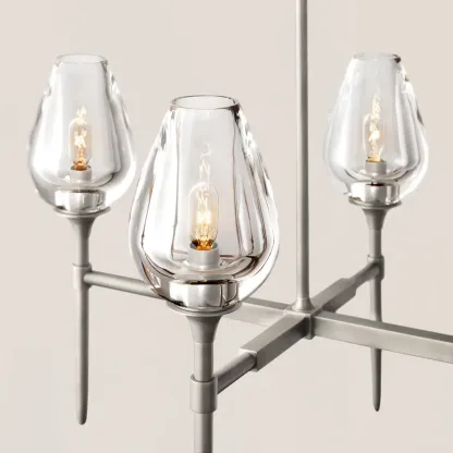 Tulip Crystal Linear Chandelier-VaseLamps