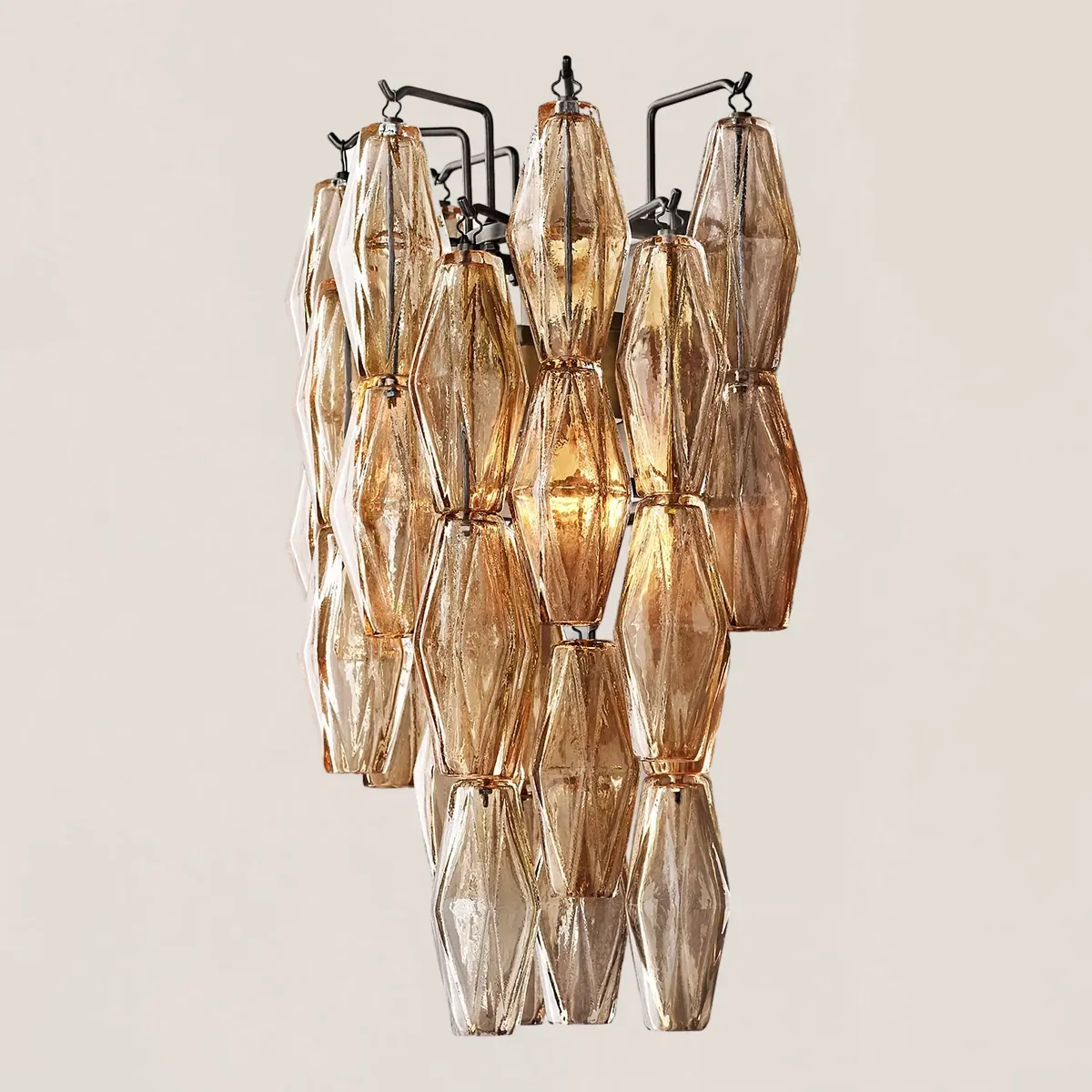 Chiara Glass Short Wall Sconce-VaseLamps