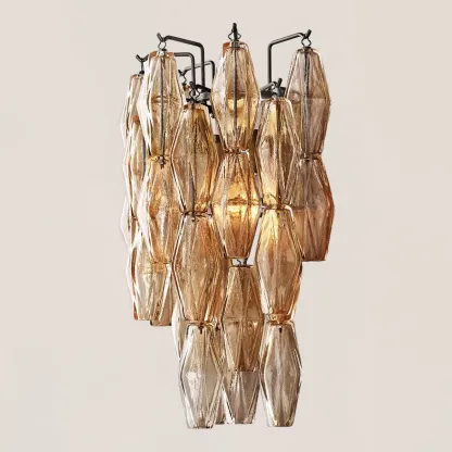 Chiara Glass Short Wall Sconce-VaseLamps