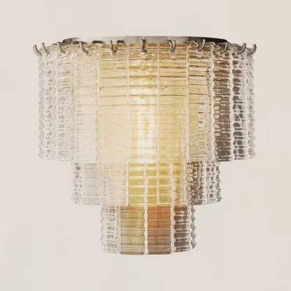 Sirene Clear Glass Wall Sconce-VaseLamps