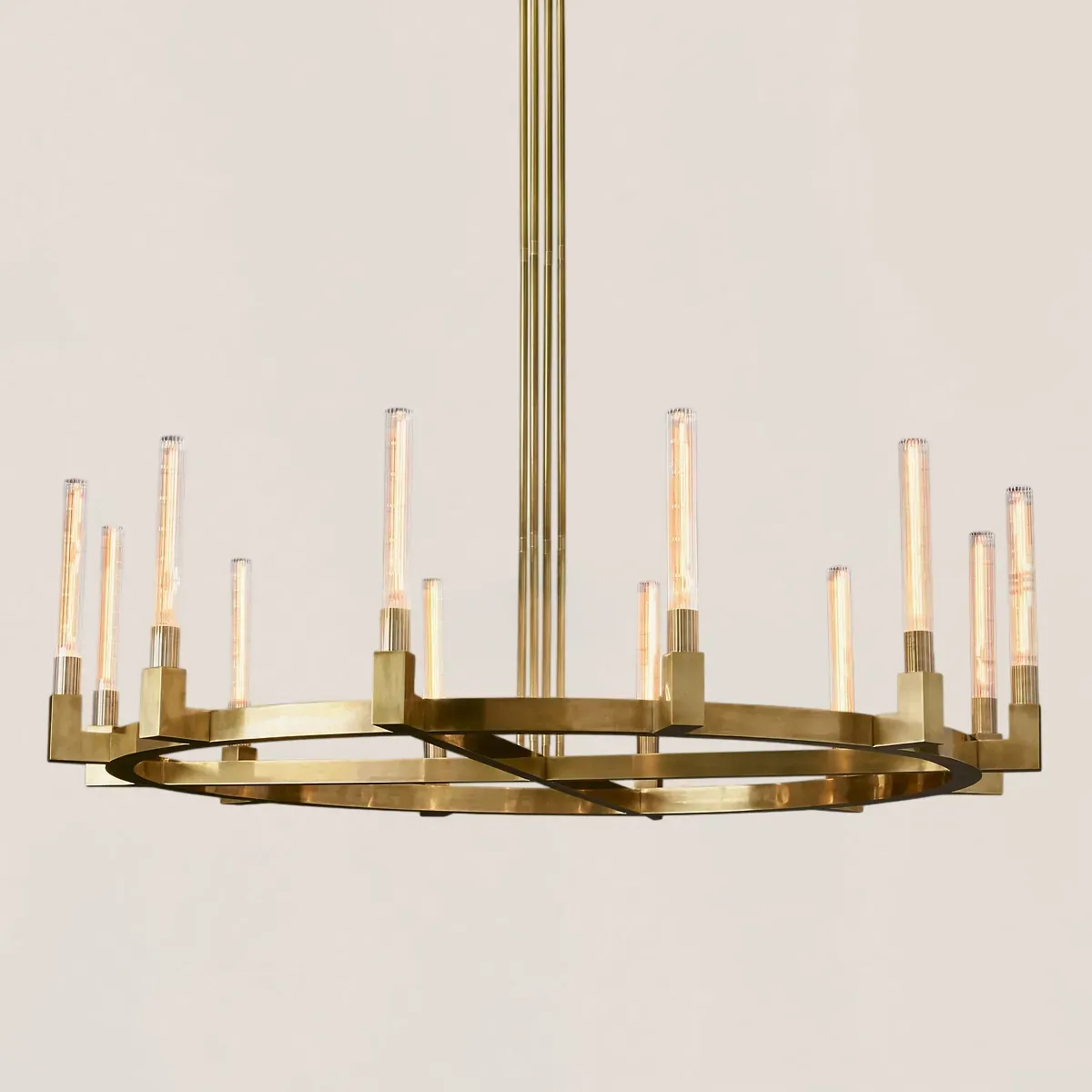 Cannele Glass Round Chandelier-VaseLamps