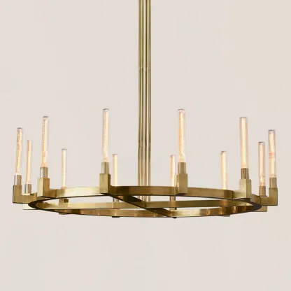 Cannele Glass Round Chandelier-VaseLamps
