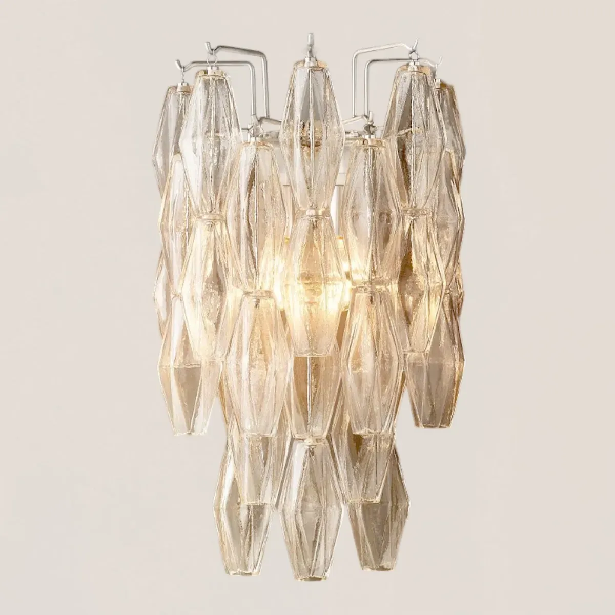 Chiara Glass Short Wall Sconce-VaseLamps