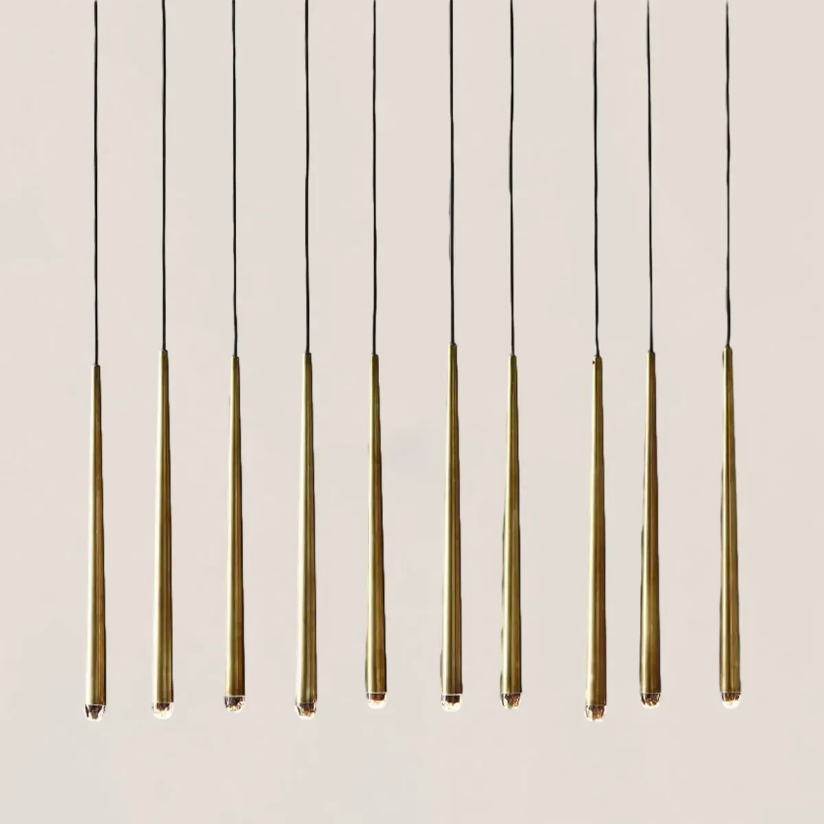 Aquitaine Modern Brass Linear Chandelier-VaseLamps