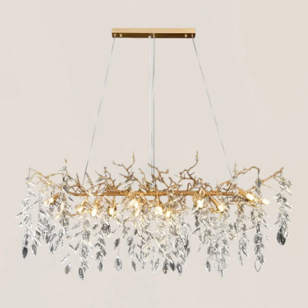VASELAMPS - Linear Gold Chandeliers Tree Branch-VaseLamps