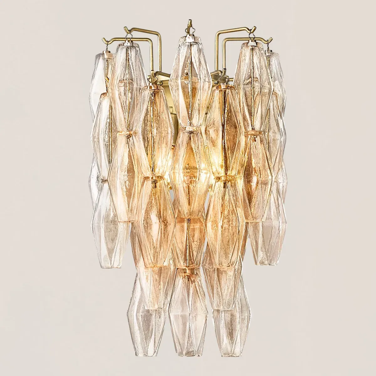 Chiara Glass Short Wall Sconce-VaseLamps