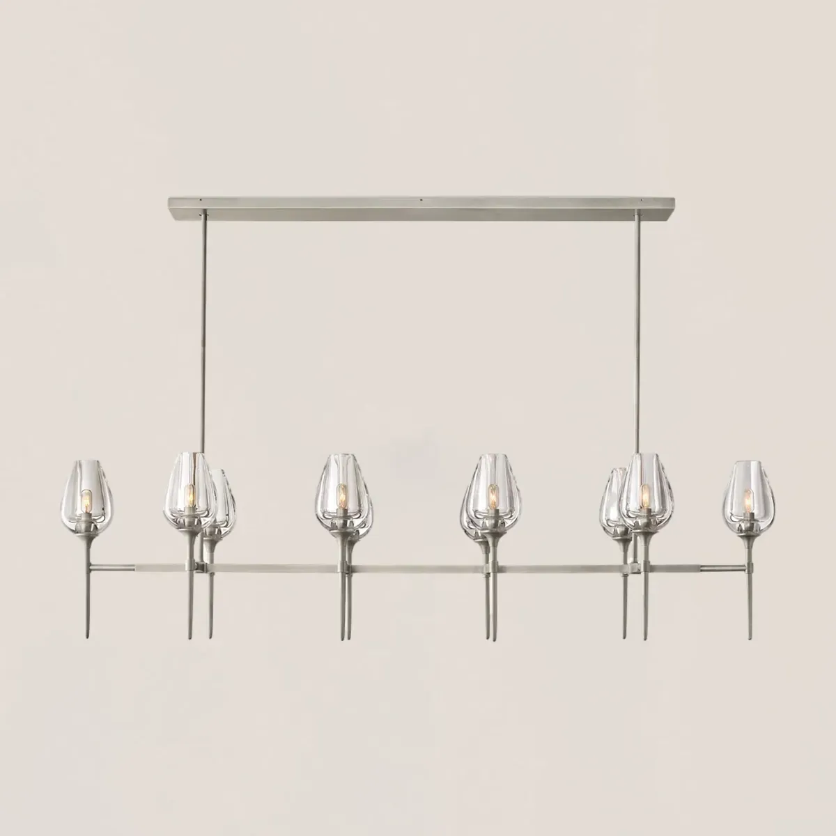 Tulip Crystal Linear Chandelier-VaseLamps