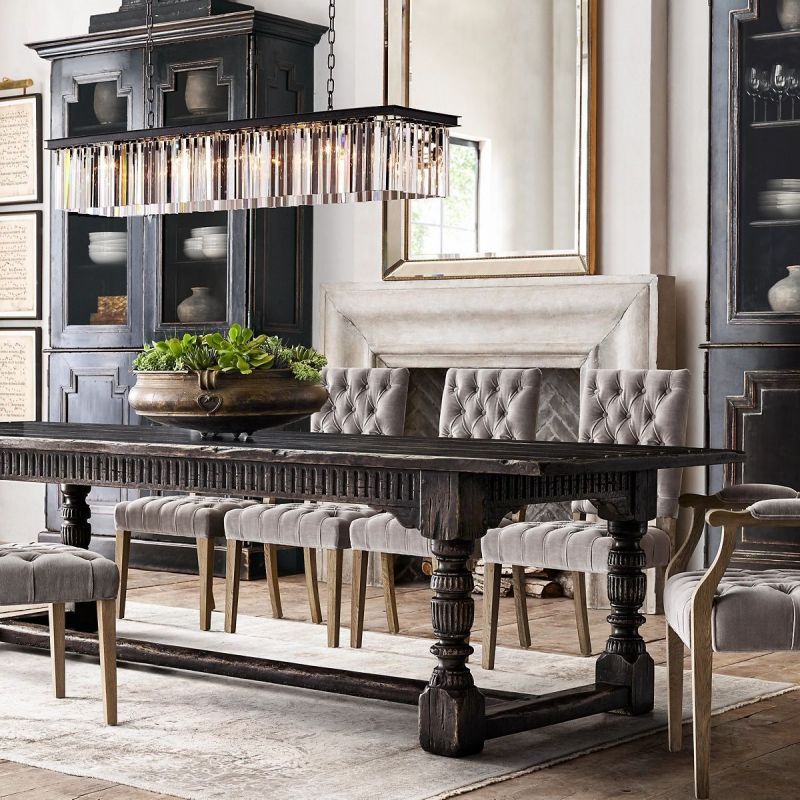 RHYS Rectangular Crystal Chandelier-VaseLamps