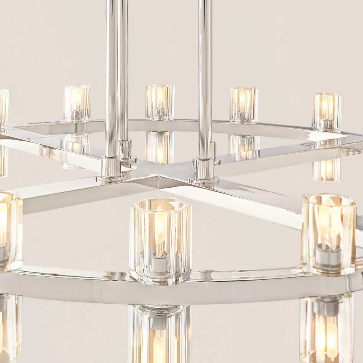 Arcachon LED Round 2-Tier Chandelier 60"-VaseLamps