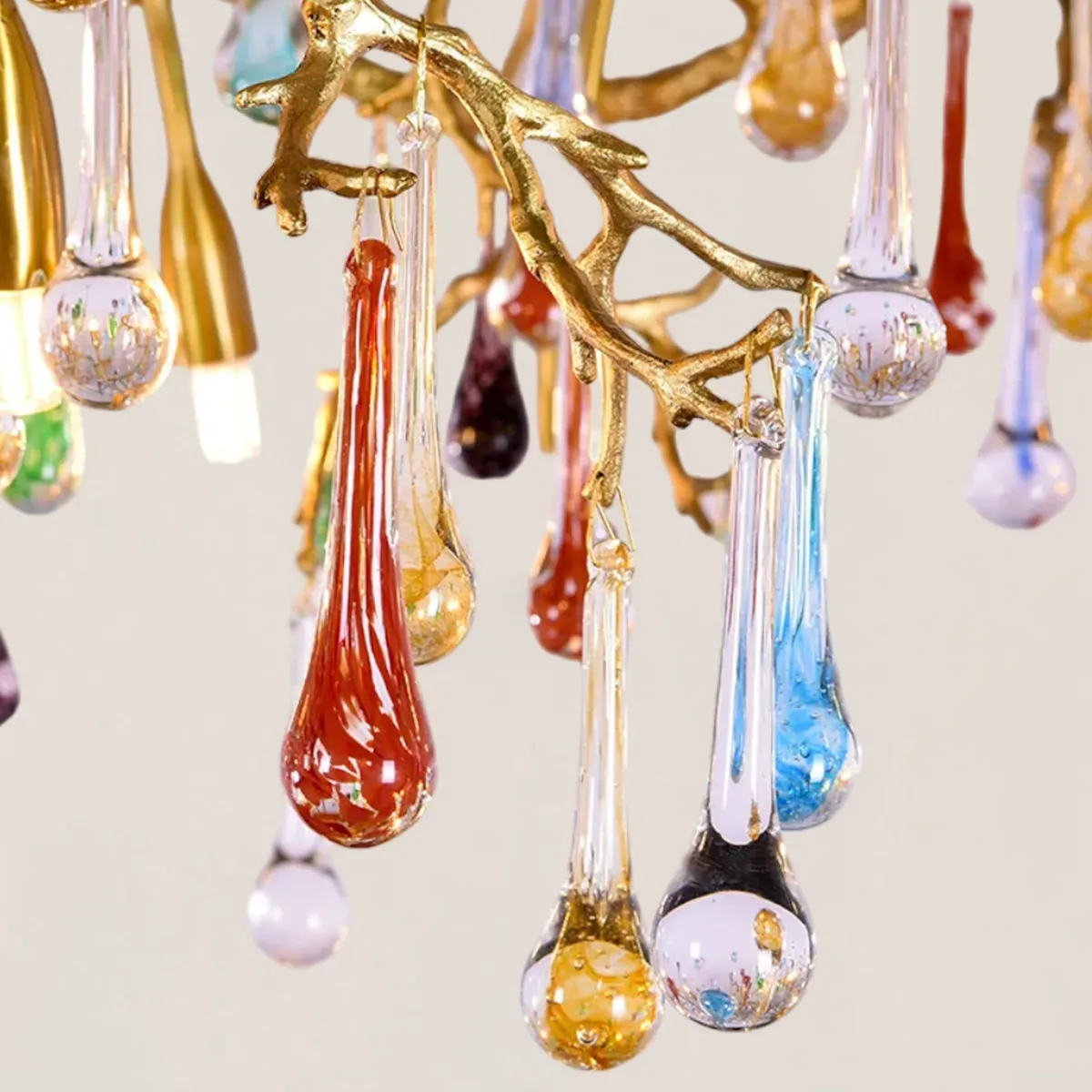 VASELAMPS - Colorful Crystal Glass Dining Branch Chandelier-VaseLamps
