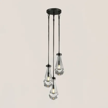 Raindrop Rod Round Chandelier-VaseLamps
