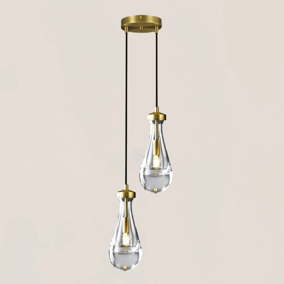 VASELAMPS - 2/3-light Cord Round Chandelier-VaseLamps