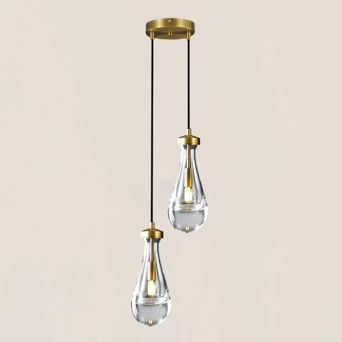 VASELAMPS - 2/3-light Cord Round Chandelier-VaseLamps